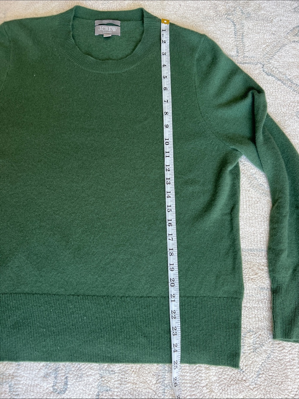 J. Crew Cashmere classic-fit crewneck sweater Green Size L - Picture 8 of 8
